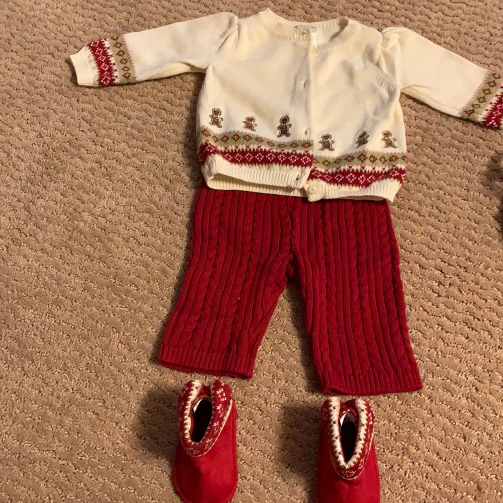 Infant Christmas Sweater outifit, 0-6m